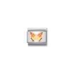 Coloured Butterfly Charm S/Steel and Rose Gold_0