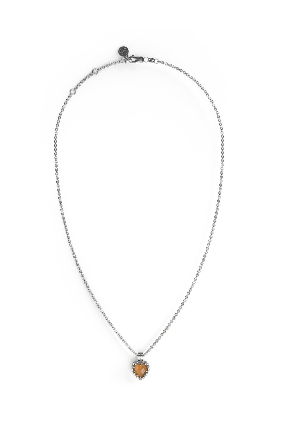 Love Claw Necklace Citrine Sterling Silver_0
