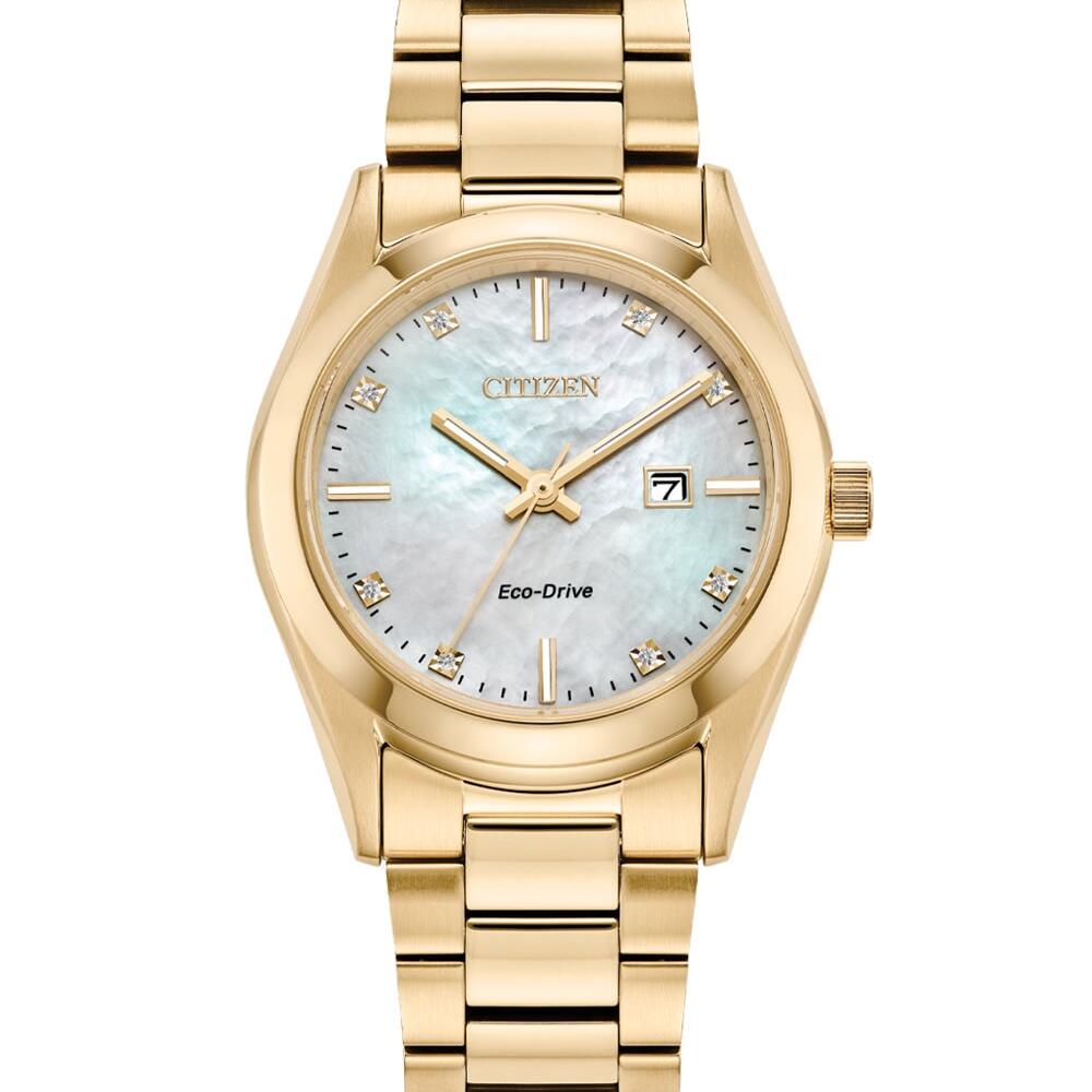 Eco-Drive Ladies Gold Analogue Watch_0