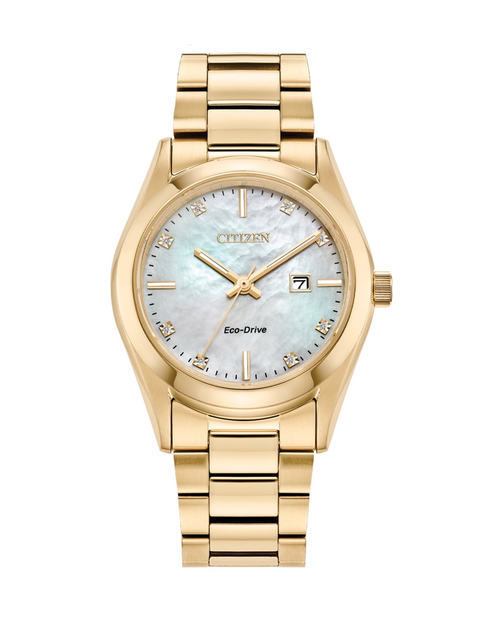 Eco-Drive Ladies Gold Analogue Watch_0
