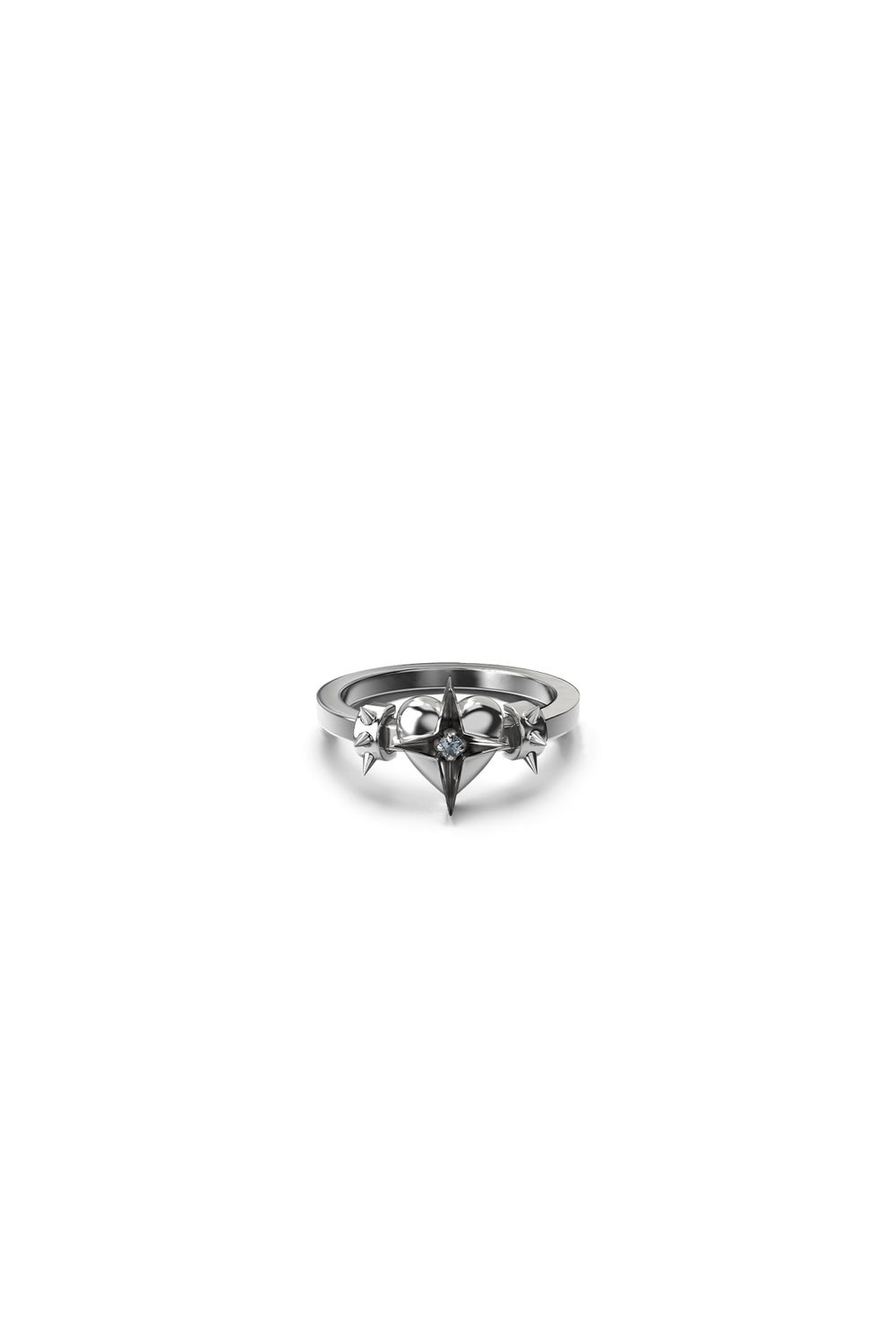Celestial Heart Ring Silver_0