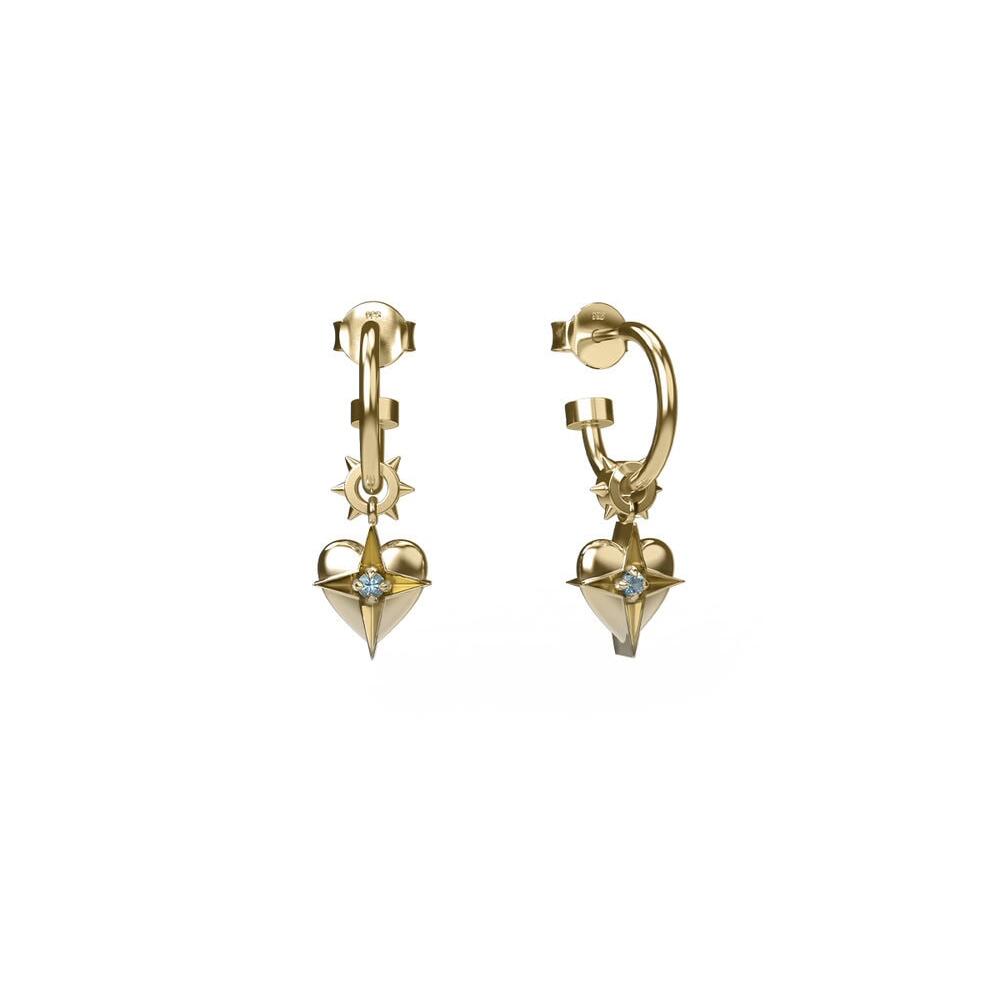Celestial Heart Anchor Sleeper Gold Plated_0