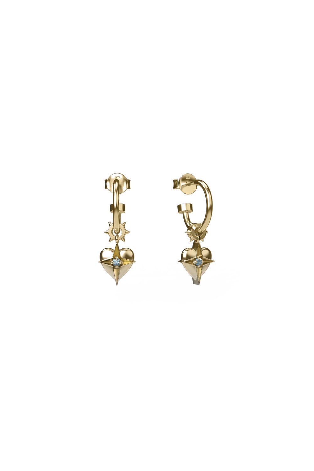 Celestial Heart Anchor Sleeper Gold Plated_0