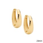 Gold Plated Steel Hoop Earrings_0