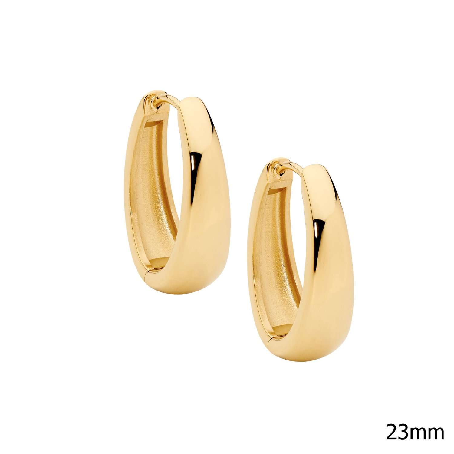 Gold Plated Steel Hoop Earrings_0