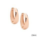 Rose Gold Plated Steel Hoop Earrings_0