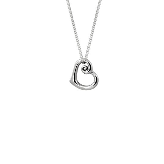 Evolve Sterling Silver Heart of NZ Necklace_0