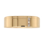 9ct yg flat top signet ring 3x dia ring_0