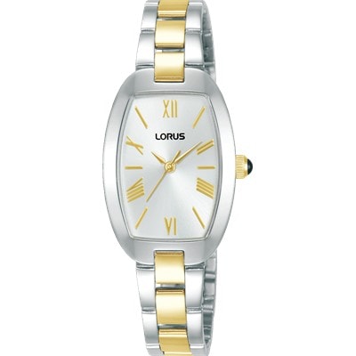 Ladies Bi Tone Rectangle Analogue Watch 50m_0