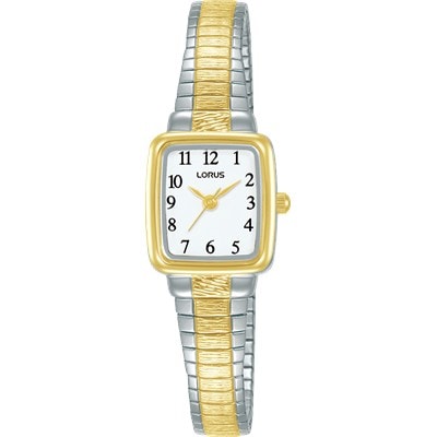 Ladies Bi Tone Analogue Watch Stretchy Strap_0