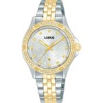 Ladies Bi Tone Analogue Watch with Stones_0