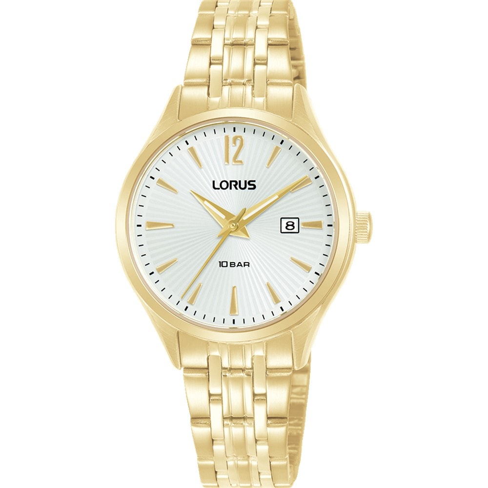 Ladies Gold Analogue with Date 100m_0