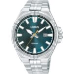 Gents Silver Analogue Blue Face 100m_0