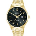 Gents Gold Analogue Watch with Date 100m_0