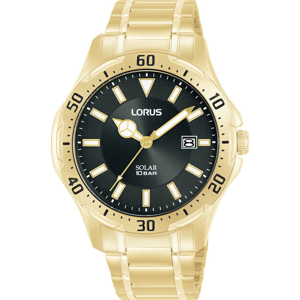 Gents Gold Solar Analogue Watch 100m_0