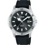 Gents Silver Solar Analogue Watch 100m_0