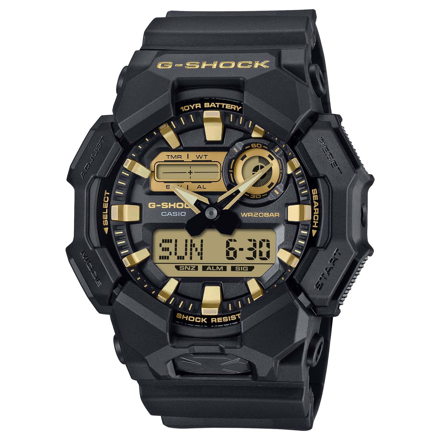 G Shock Duo Watch Black and Gold 200m_0