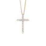 Rose Gold Plated 19mm Cross Necklace_0