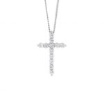 Silver CZ Cross Necklace_0
