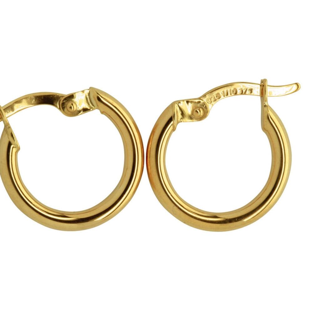 9ct Gold Filled Plain Hoops_0