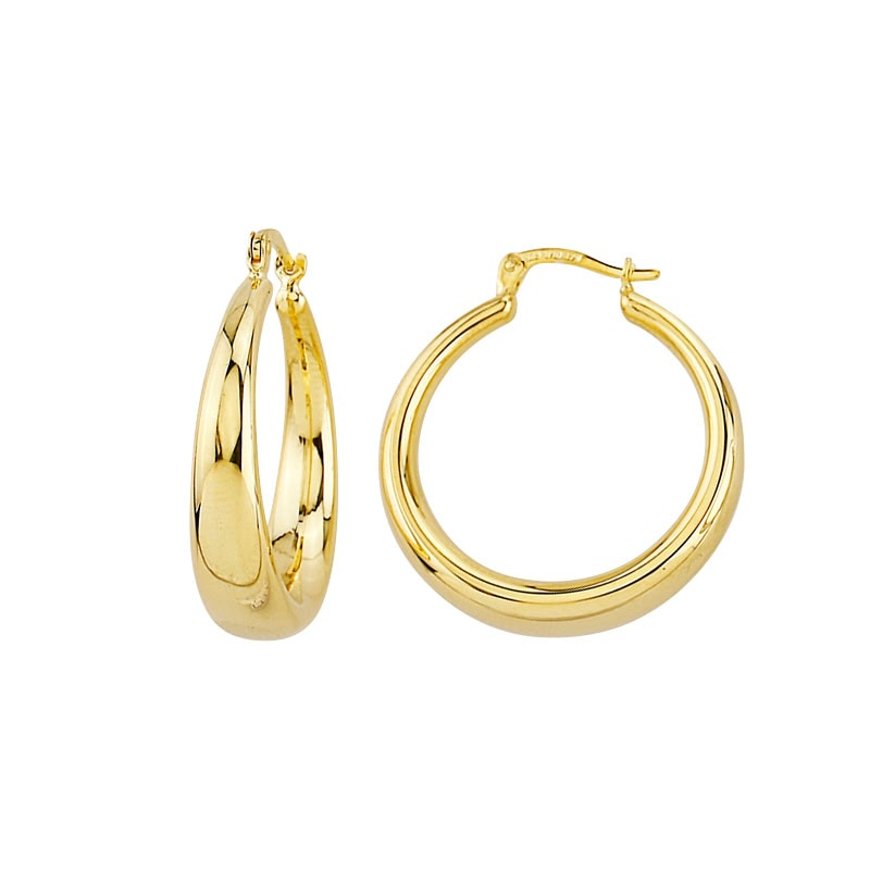 9ct Gold Filled Tapered Hoops_0