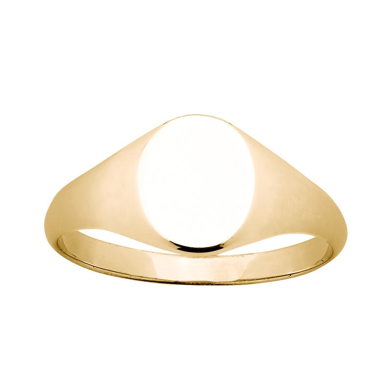 9ct Gold Oval Signet Ring_0