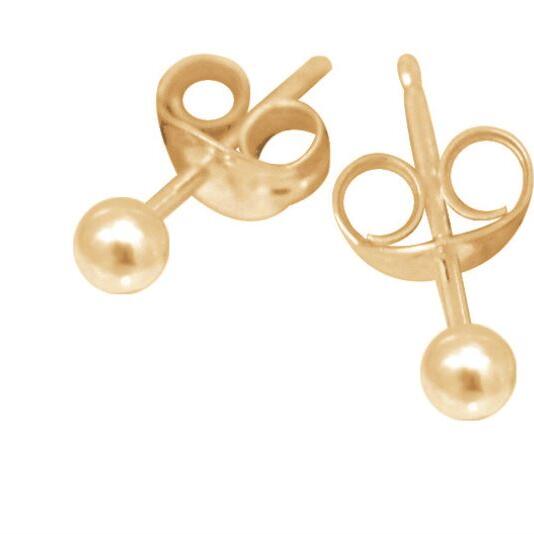 9ct Yellow Gold Ball Studs 4mm_0