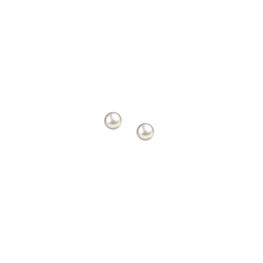 Pearl Button Stud Earrings_0