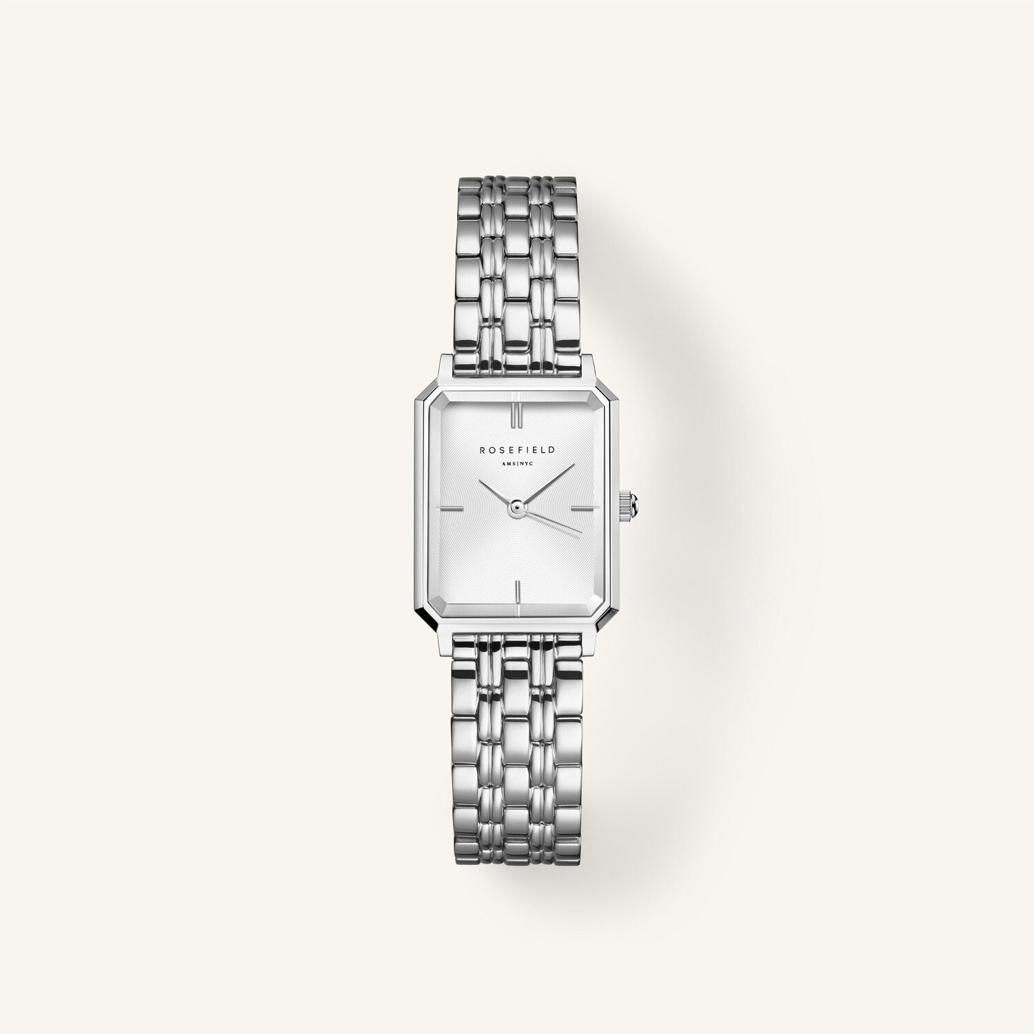 Silver Octagonal Analogue Watch_0