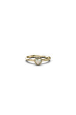 Dahlia's Heart Ring Gold Plated Opal Composite_0