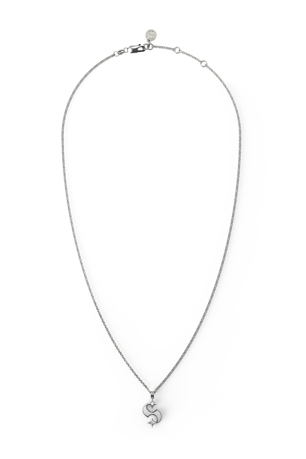 Hidden Hearts Necklace (Gothic S) Sterling Silver_0