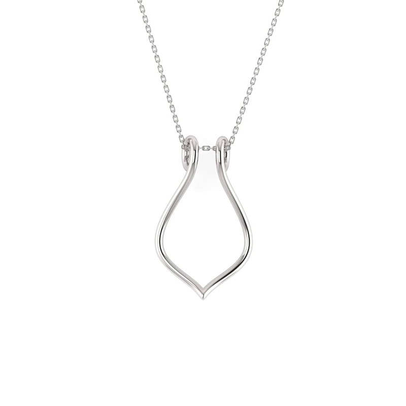 Silver Ring Holder Pendant and Chain_0