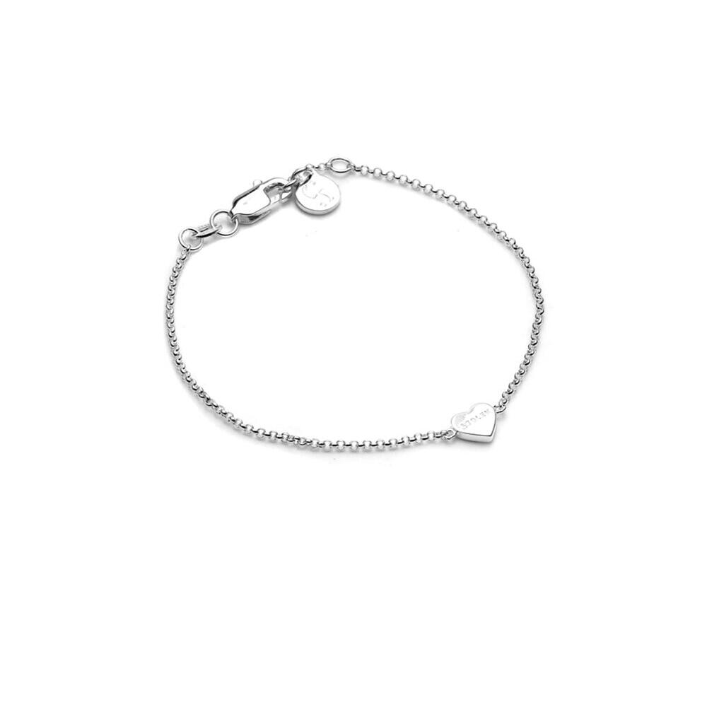 Silver Single Heart Bracelet_0