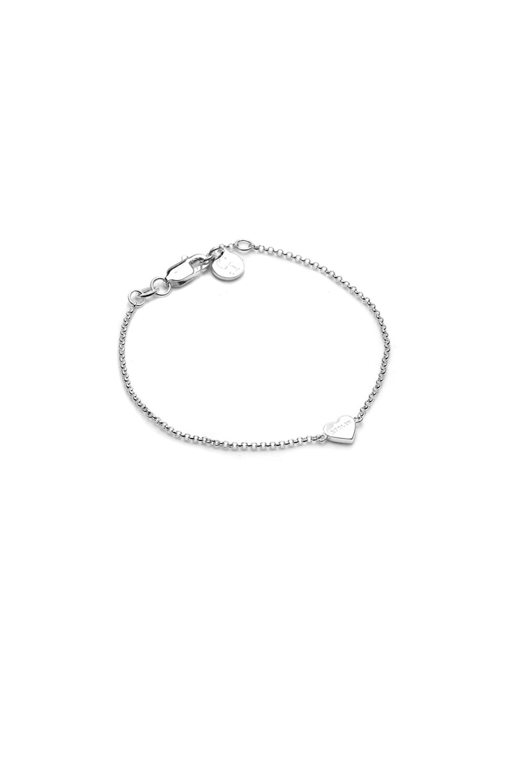 Silver Single Heart Bracelet_0