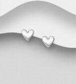 Sterling Silver small heart shaped studs_0