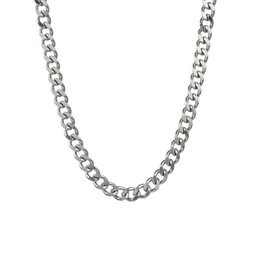 Stainless Steel Thick Curbed Link Neck Chain 65cm_0