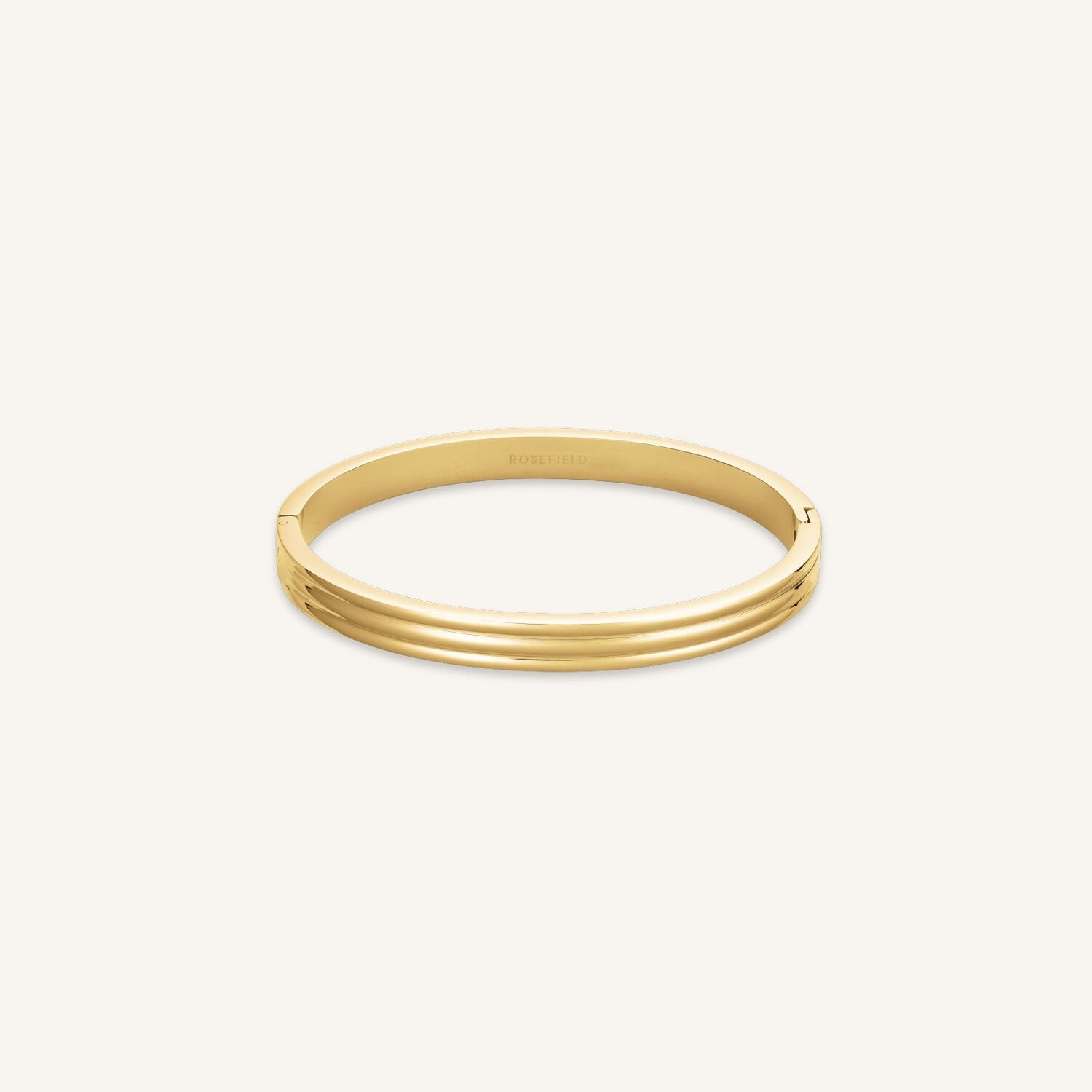 Gold Plated Striped Bangle_0