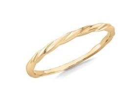 9ct Gold Slim Twist Band_0