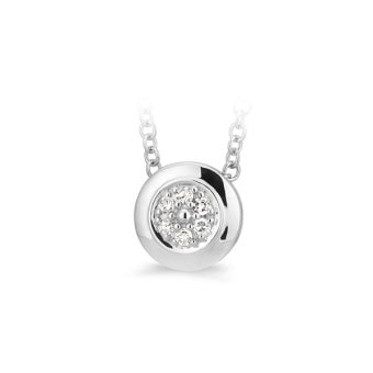 9ct wg bezel set diamond pendant_0