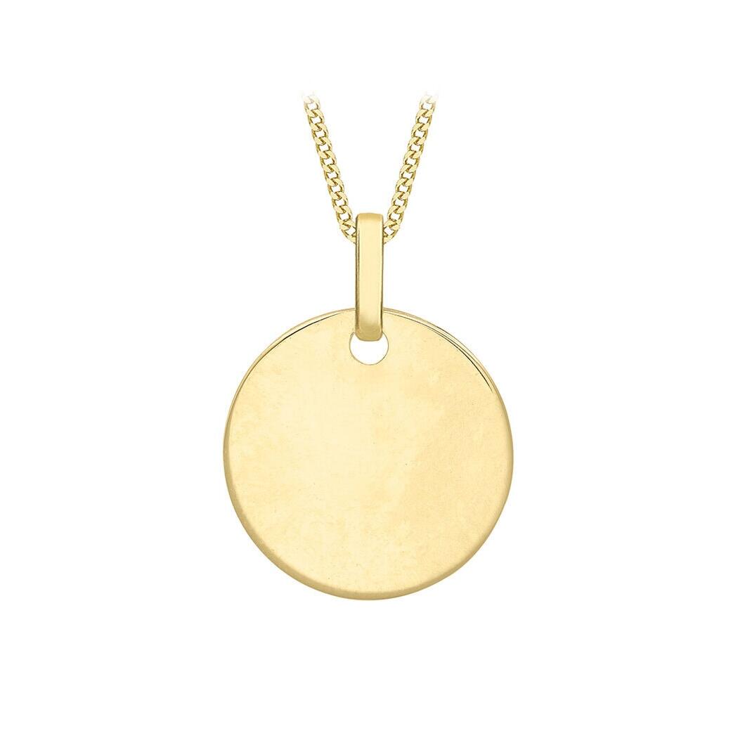 9cy Gold Disc Pendant_0