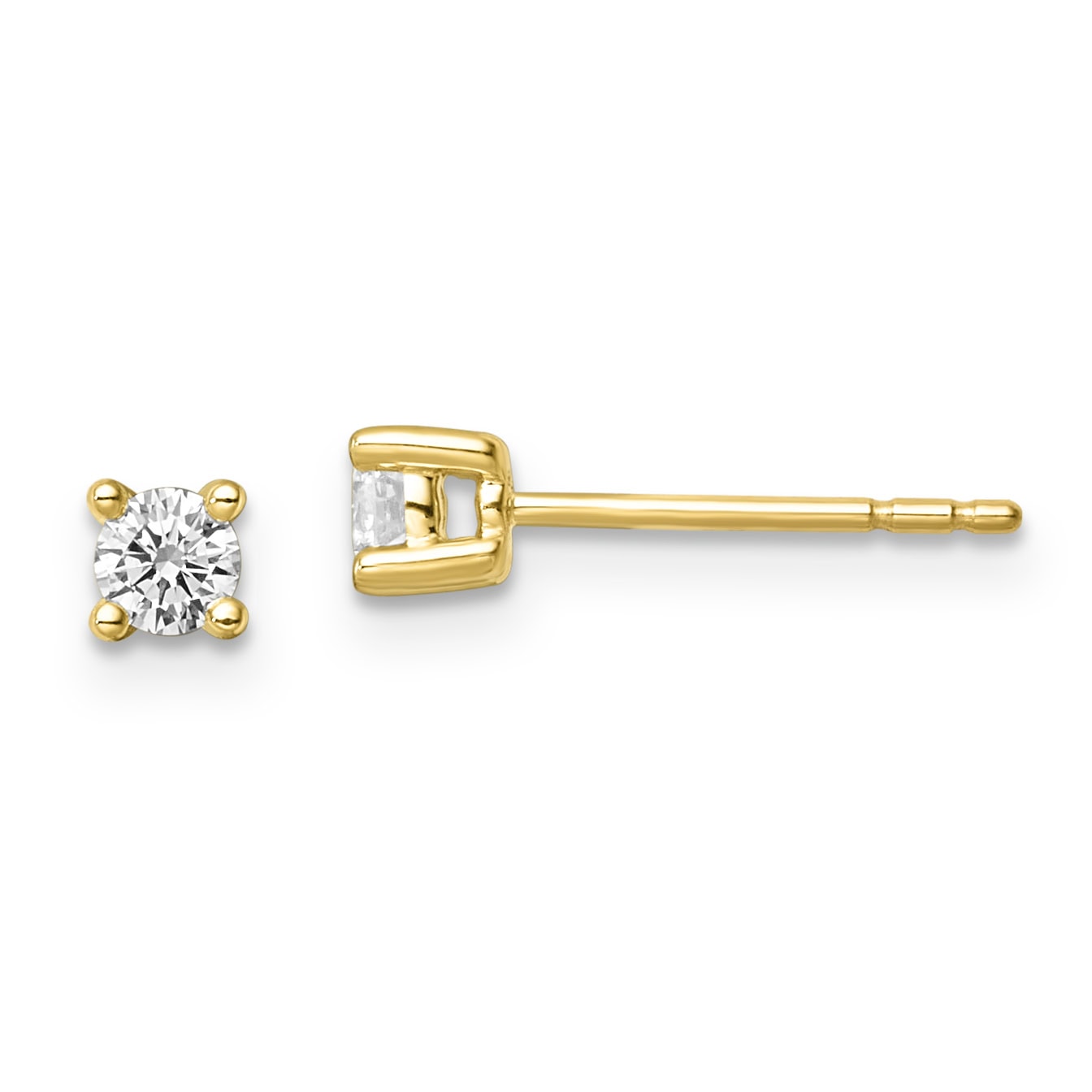 9ct Gold Lab Diamond Solitaire Studs_0