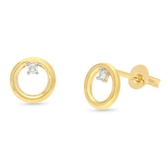 Gold Lab Diamond Stud Earrings_0