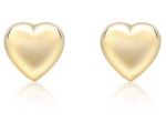 9ct Yellow Gold Heart Studs 4mm_0