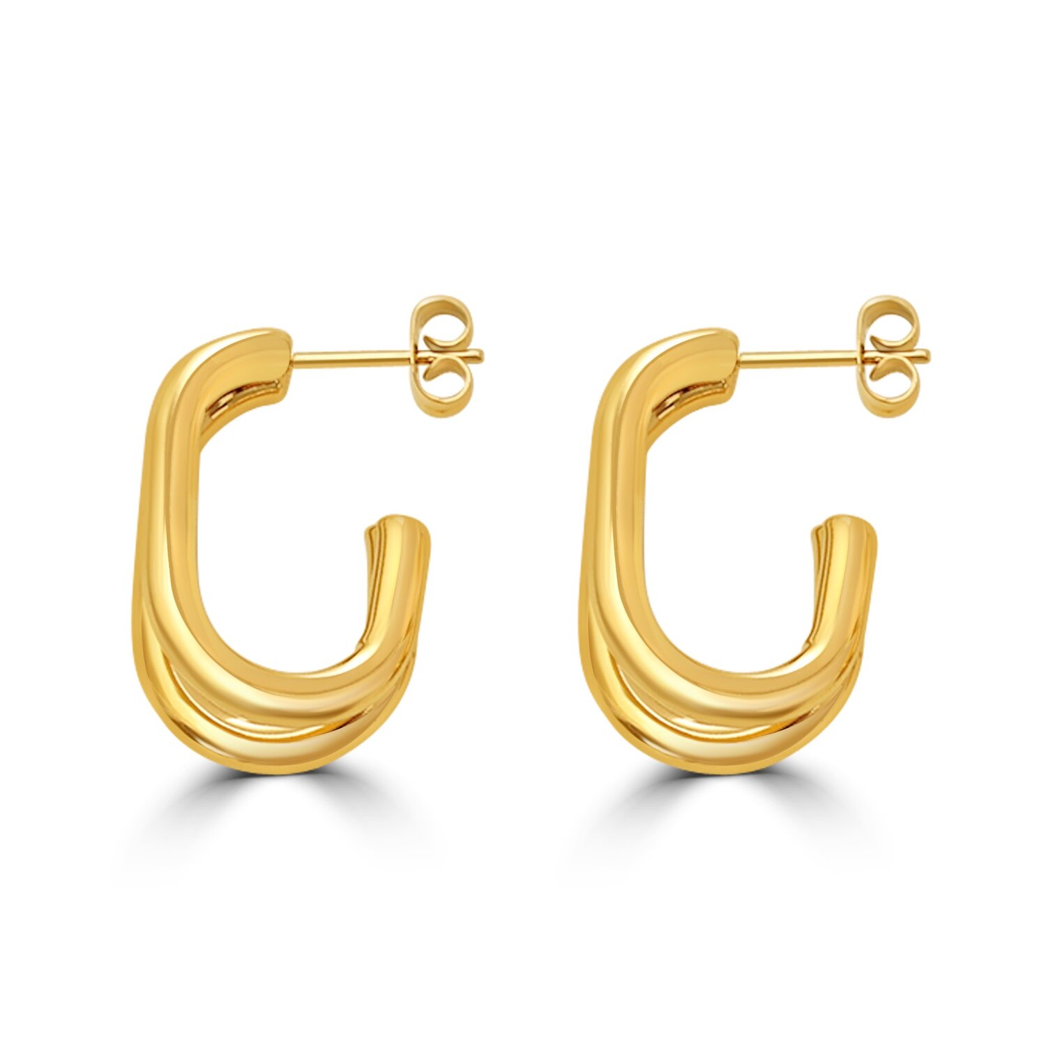 gp s/steel open double hoop stud earrings_0