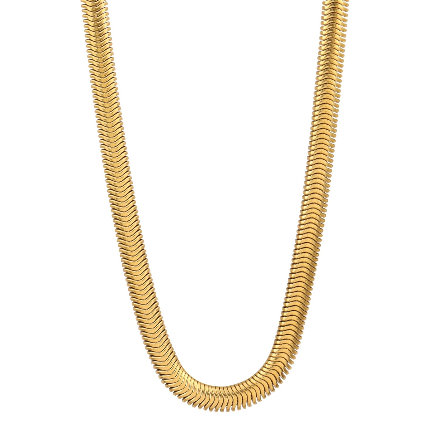 gp s/steel snake chain necklace_0