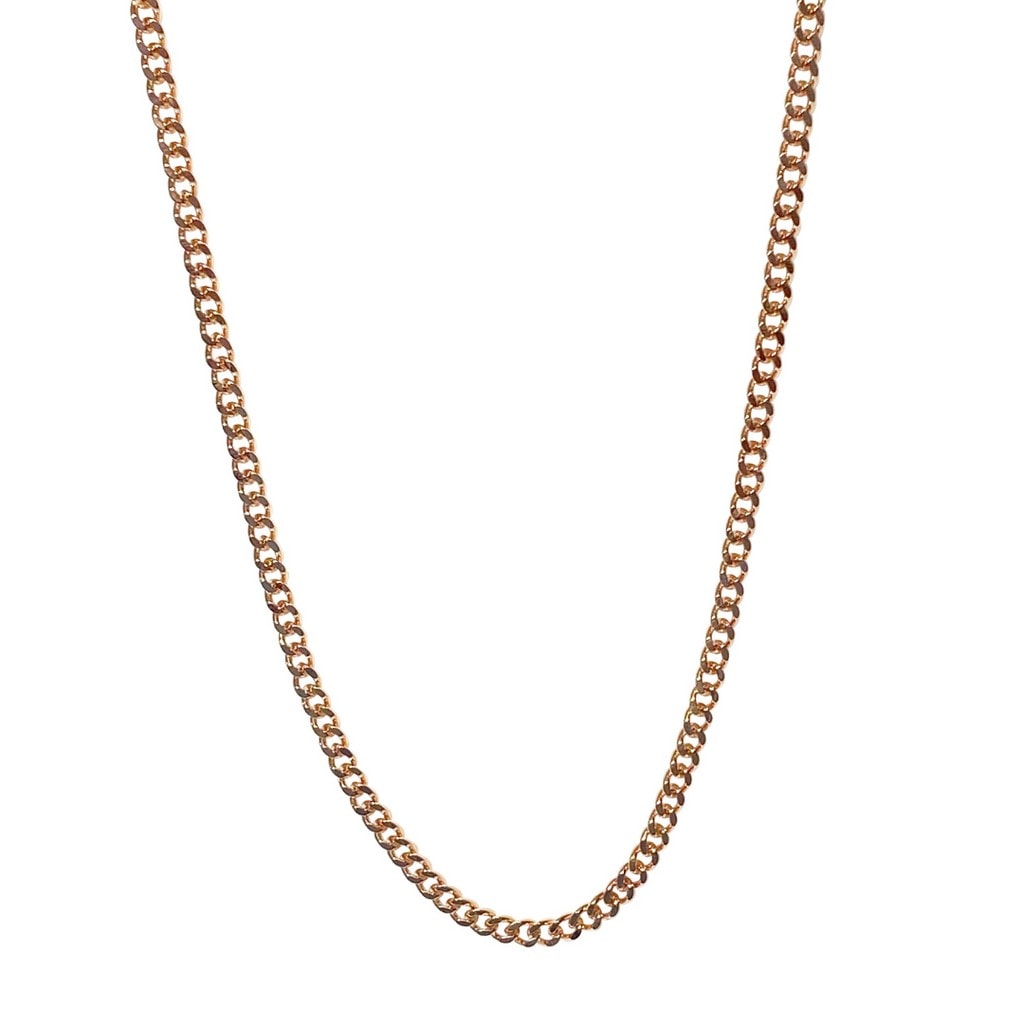 Rose Gold Plated Stainless Steel Curb Chain_0
