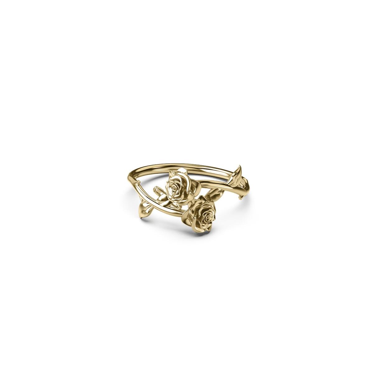 Rose Wrap Ring Gold Plated_0