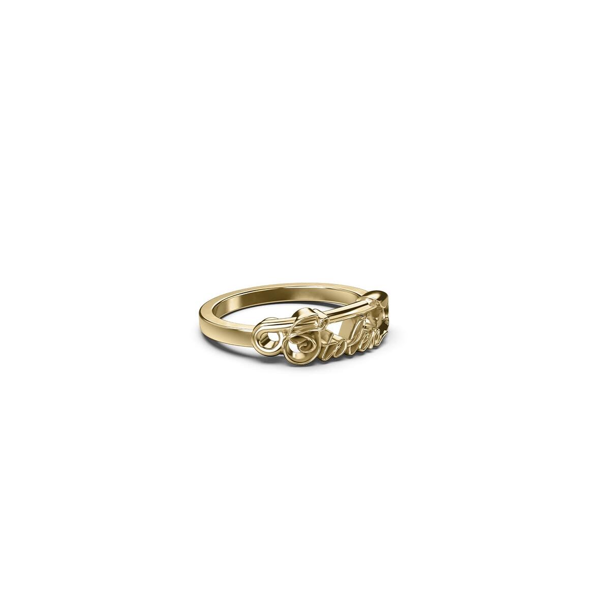 Scripted Pin Ring Gold Plated_0