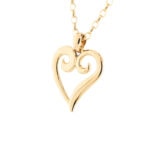Rose Gold Koru Heart Pendant_0