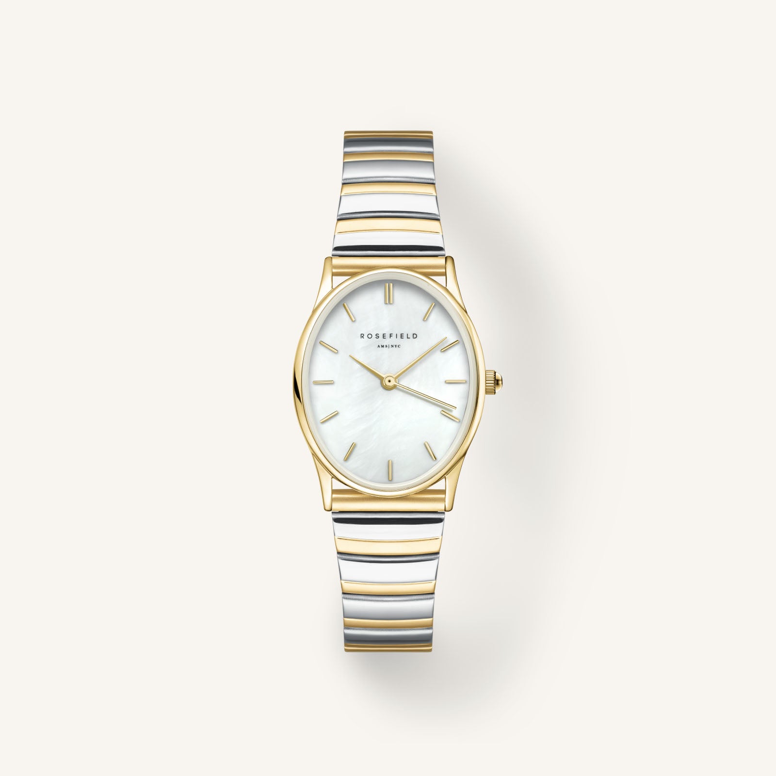 Bi-Tone Oval Analogue Watch_0